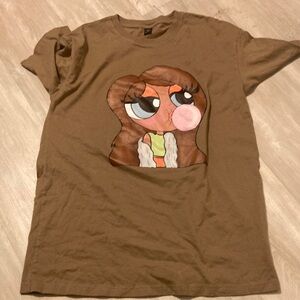 Brown Kids Shirt with Cartoon Design